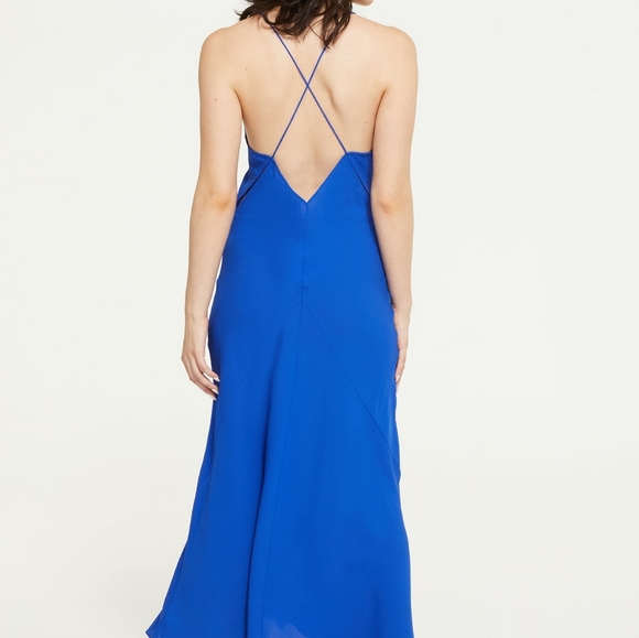 Ginia Rio Dress Ultra Blue Large Silk - Picture 3 of 3